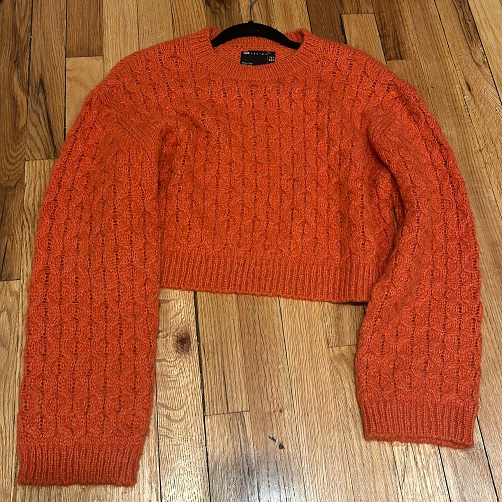 ASOS crop orange sweater